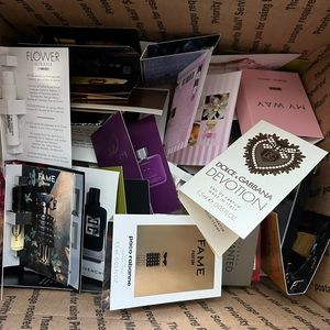 Medium flat rate box of perfume samples